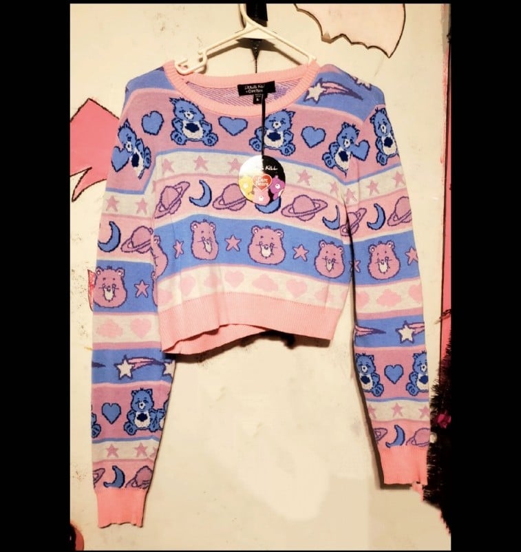 Dolls Kill Care Bears Crop Sweater Kawaii Hot Topic Sugar Thrillz Box Lunch