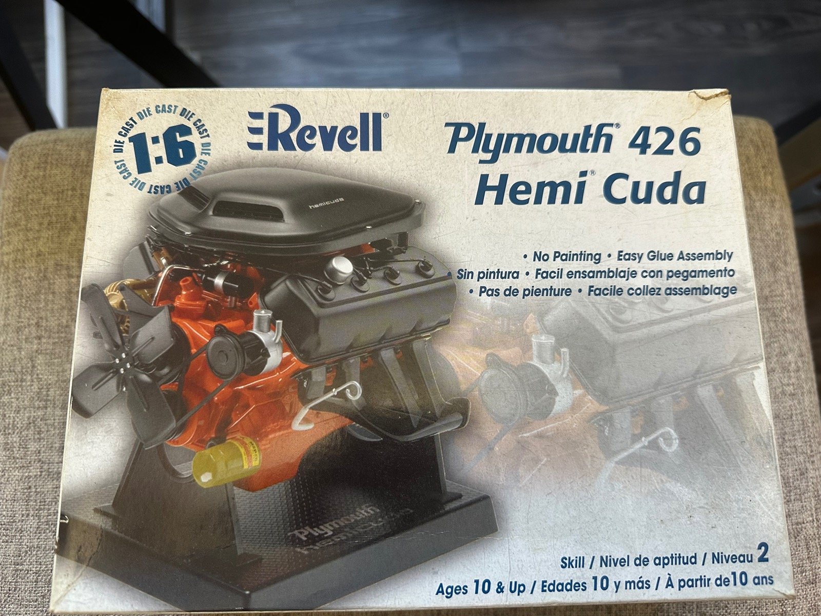 Rare Revell 1/6 Scale Dodge 426 Hemi Cuda Engine Kit
