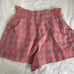 Gingham high waisted shorts