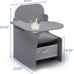 Children MySize Chair Desk With Storage Bin, Grey