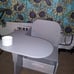 Children MySize Chair Desk With Storage Bin, Grey