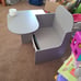 Children MySize Chair Desk With Storage Bin, Grey
