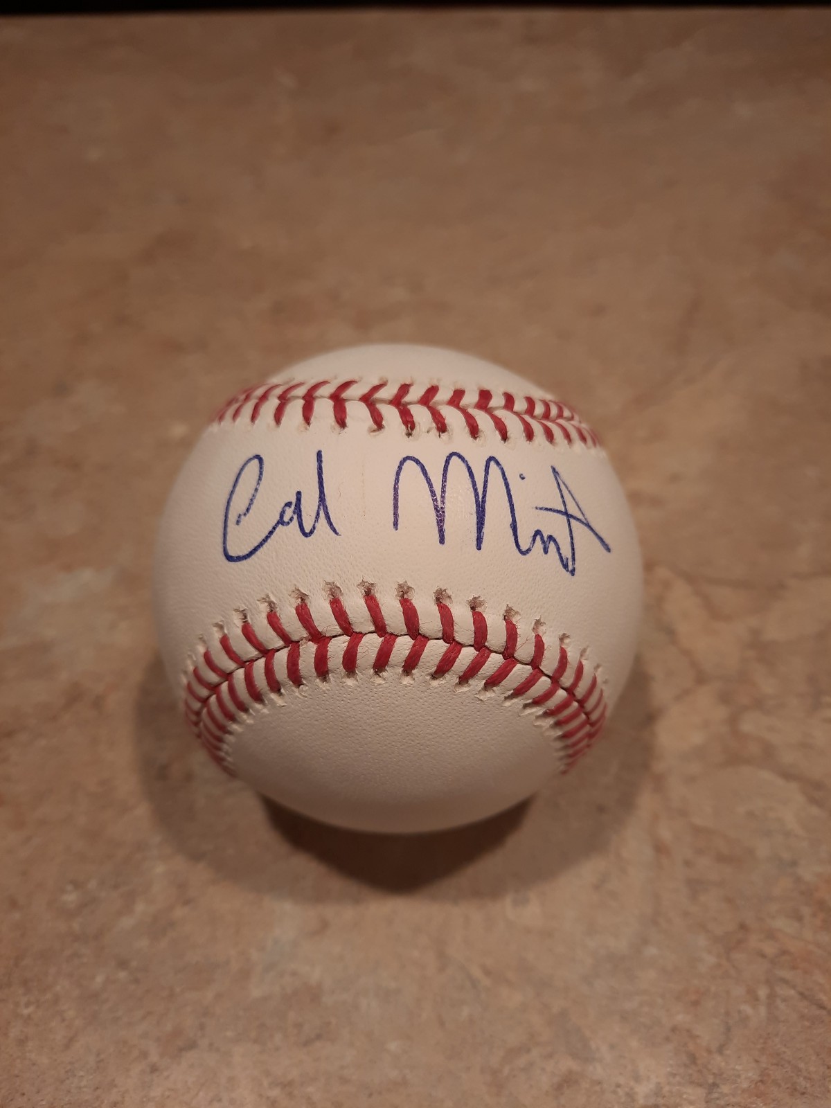 Cal Mitchell signed baseball