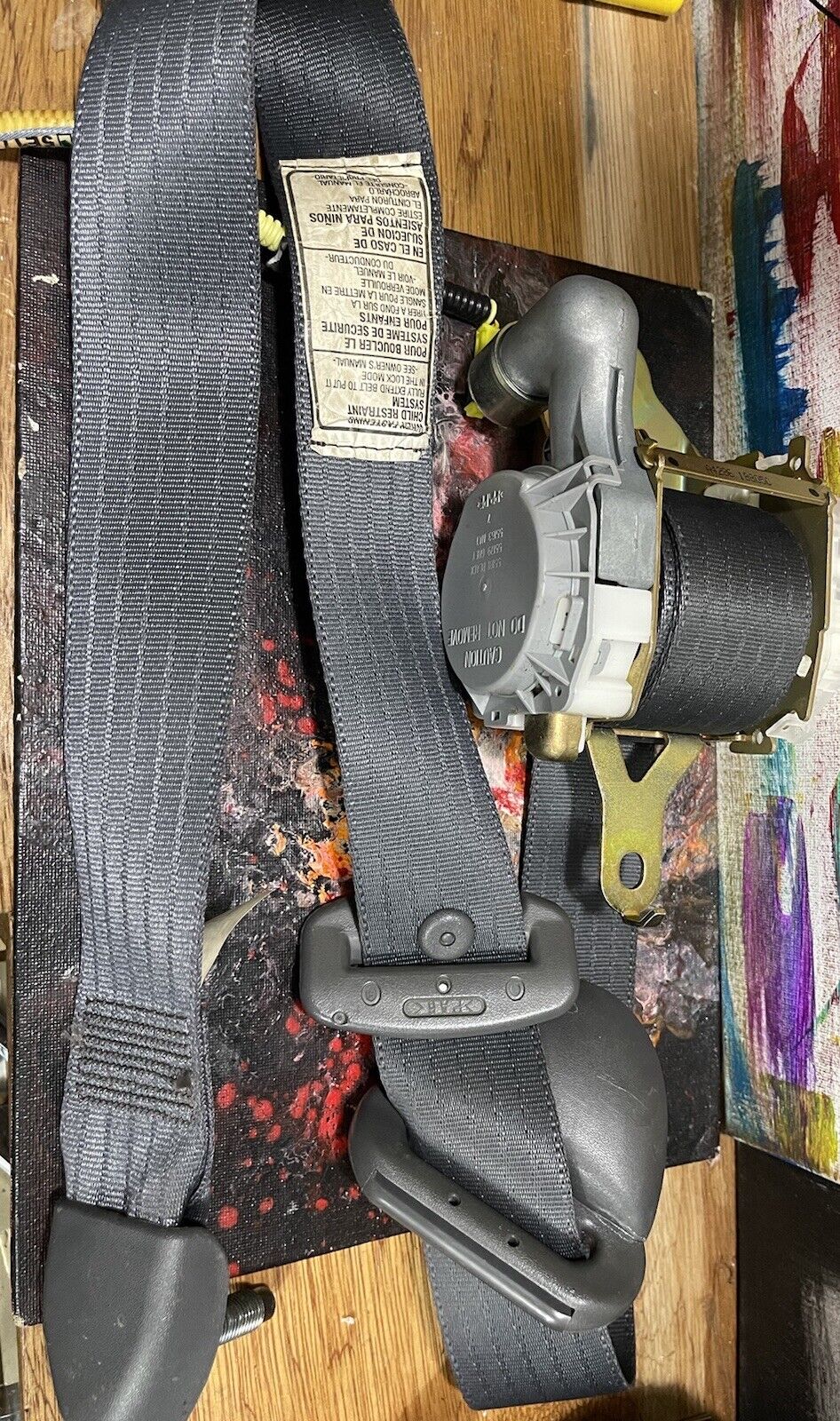 2005-2007 Tundra Double Cab Front Right Bucket Seat Belt Retractor Assembly Gray
