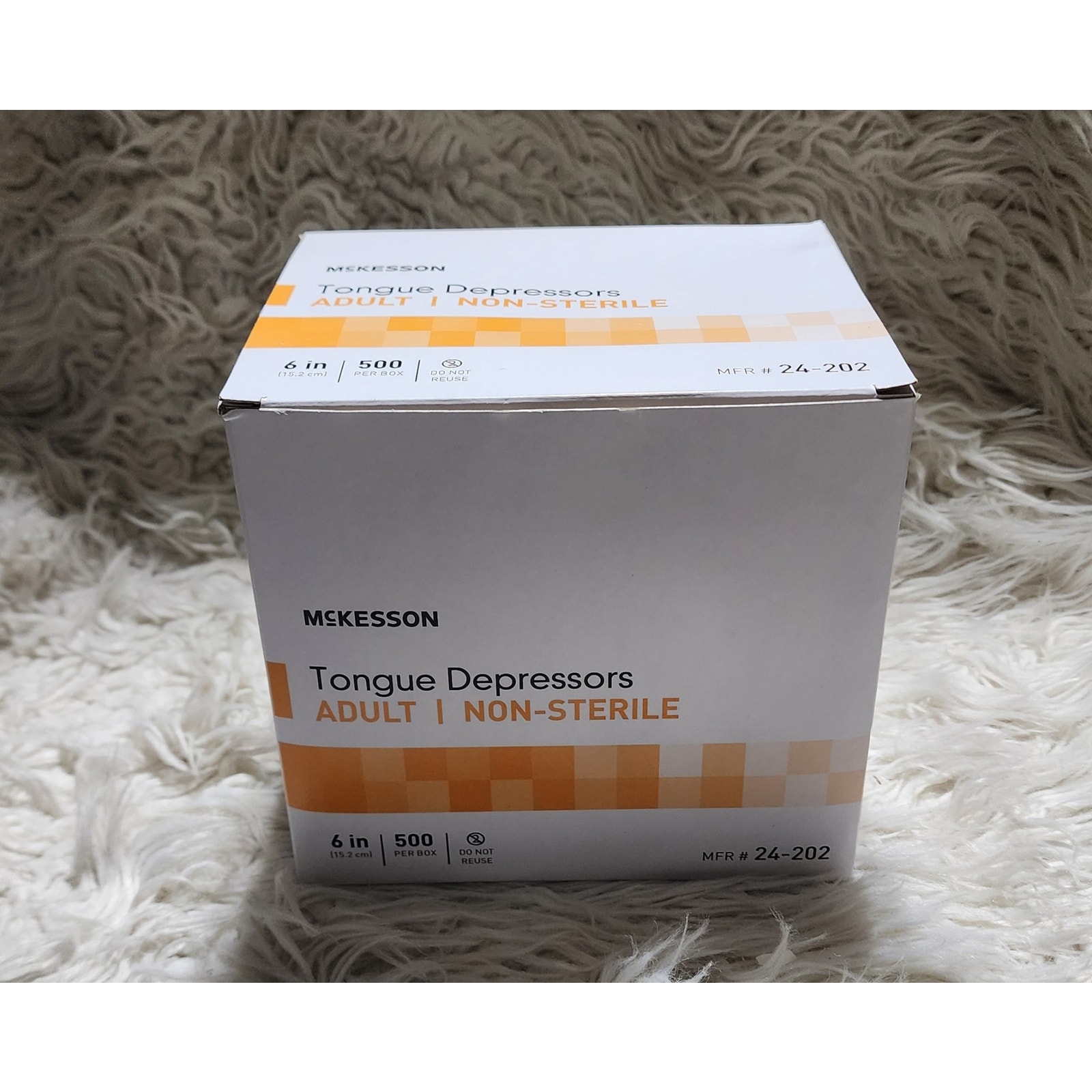McKesson Wood Tongue Depressor - Non-Sterile, Adult Sized 6 in. Wooden Depressor