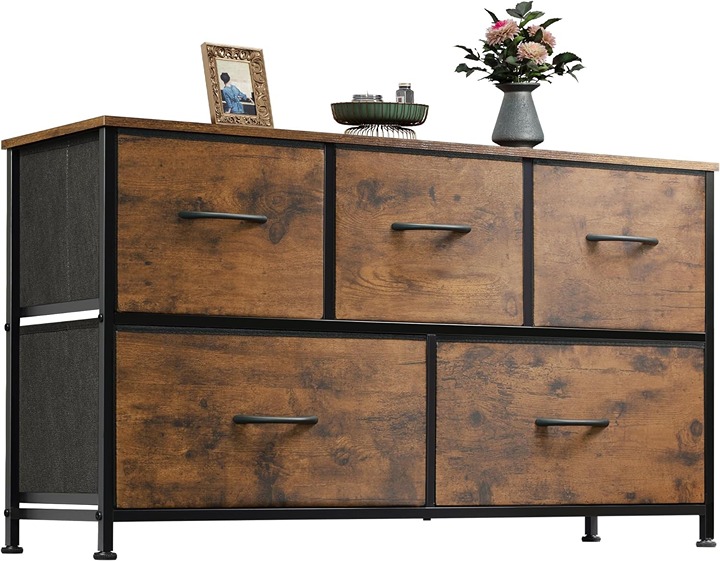 Dresser for Bedroom with 5 Drawers Wide Chest of Drawers