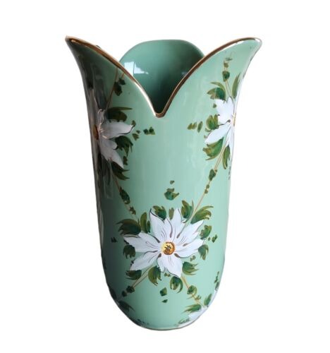 Vintage Grazia Deruta Floral Vase