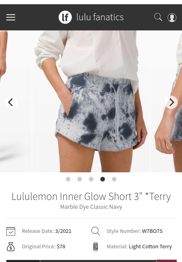 Lululemon Inner Glow Short