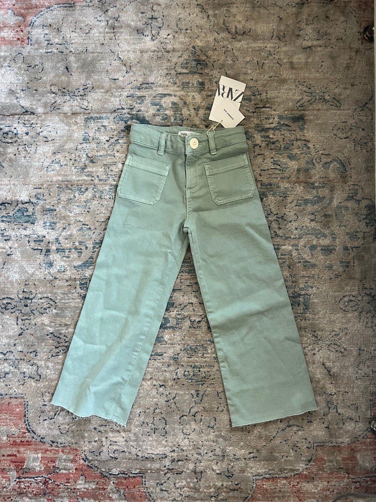 NWT Zara Sailor Marine Culotte Pant in Mint
