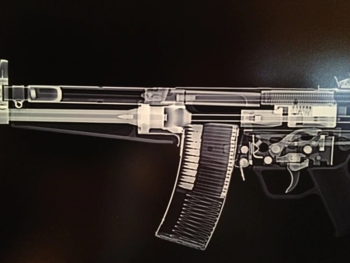 HK 53 rifle CAT scan gun print - ready to frame