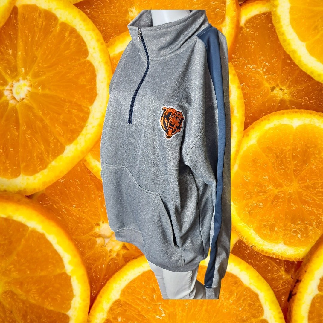 Fanatics Men's Chicago Bears Polyester Fleece Quarter Zipper Sweatshirt Size XLT