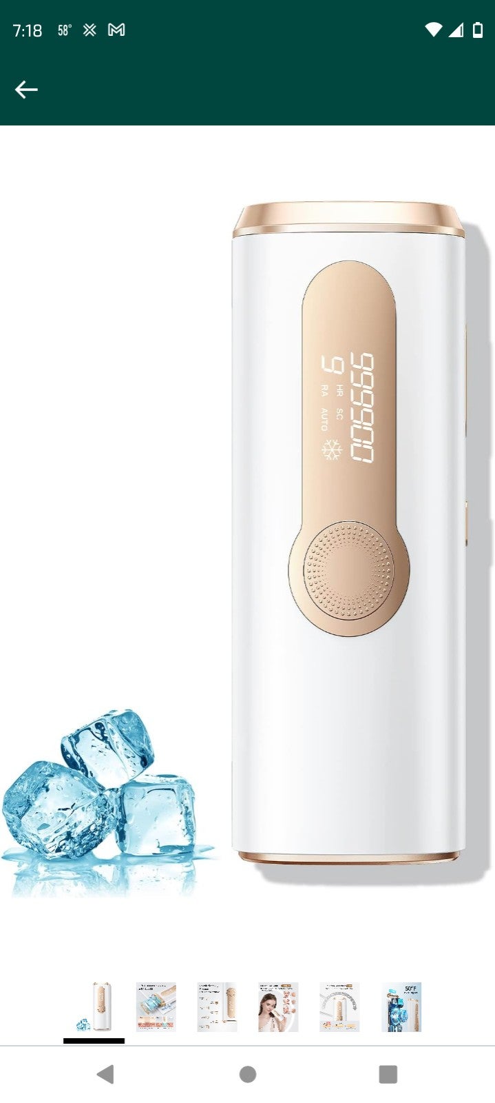 NEW! Laser Hair Removal Device with Cooling Feature