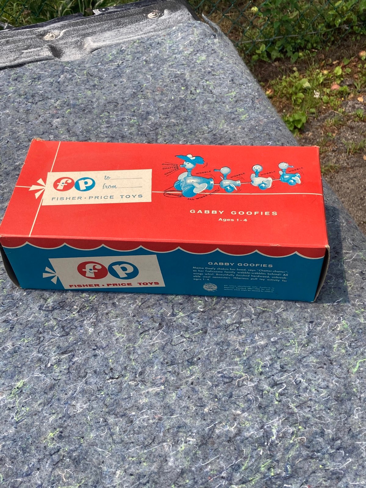 1955 Fisher Price Gabby Goofies #776 Box Only *RARE*