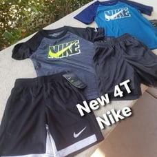 New boys Sz 4T Nike shorts shirts lot