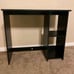BRAND NEW! Simple Black Wood Desk with Side Storage Shelf