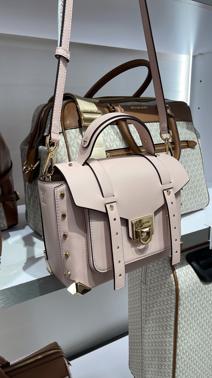 MICHAEL KORS MANHATTAN MEDIUM TOP HANDLE SCHOOL SATCHEL CROSSBODY BAG NWT