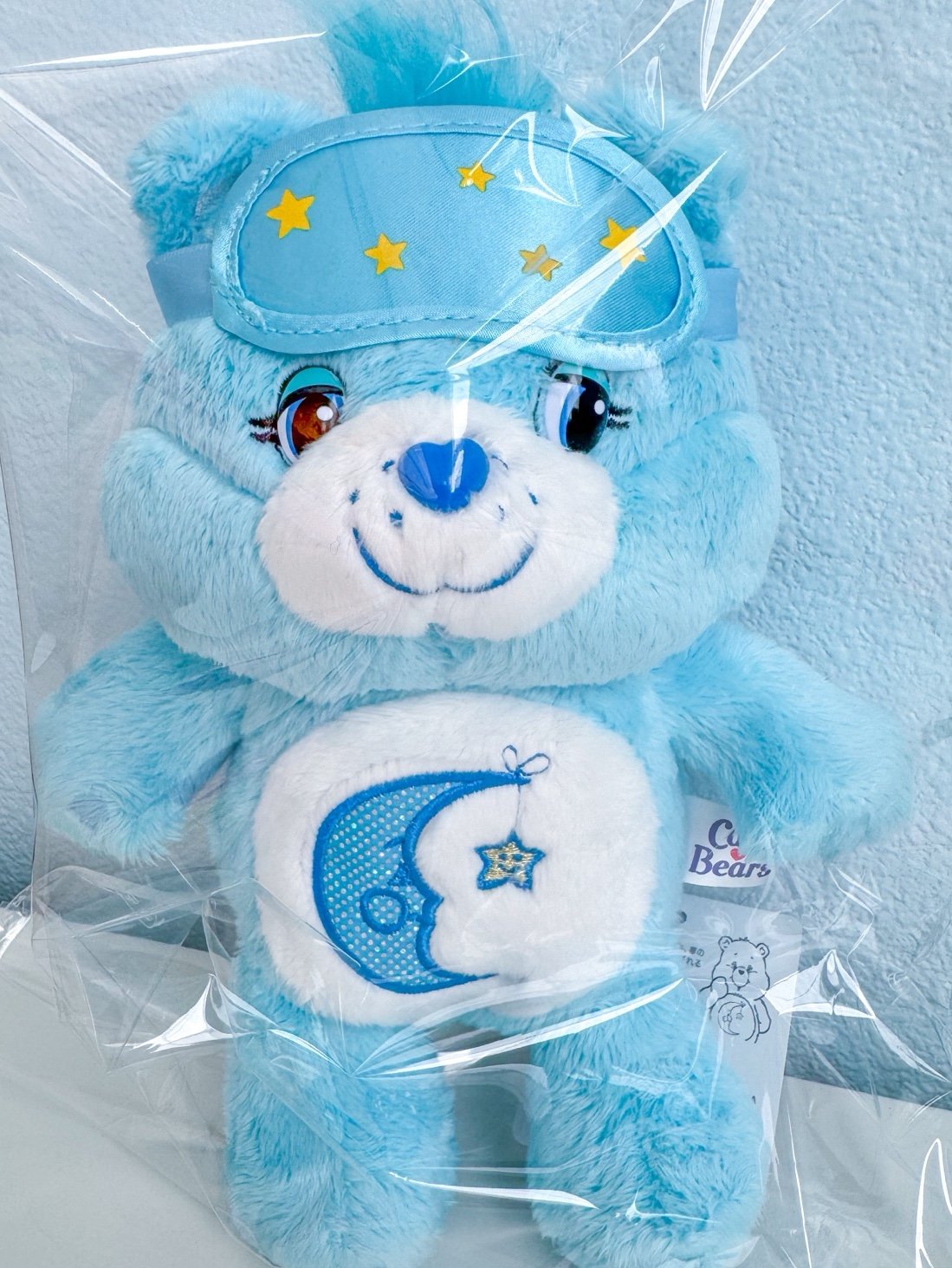 Care Bears Japan 40th anniversary bedtime bear with Eye mask new in bag with tag