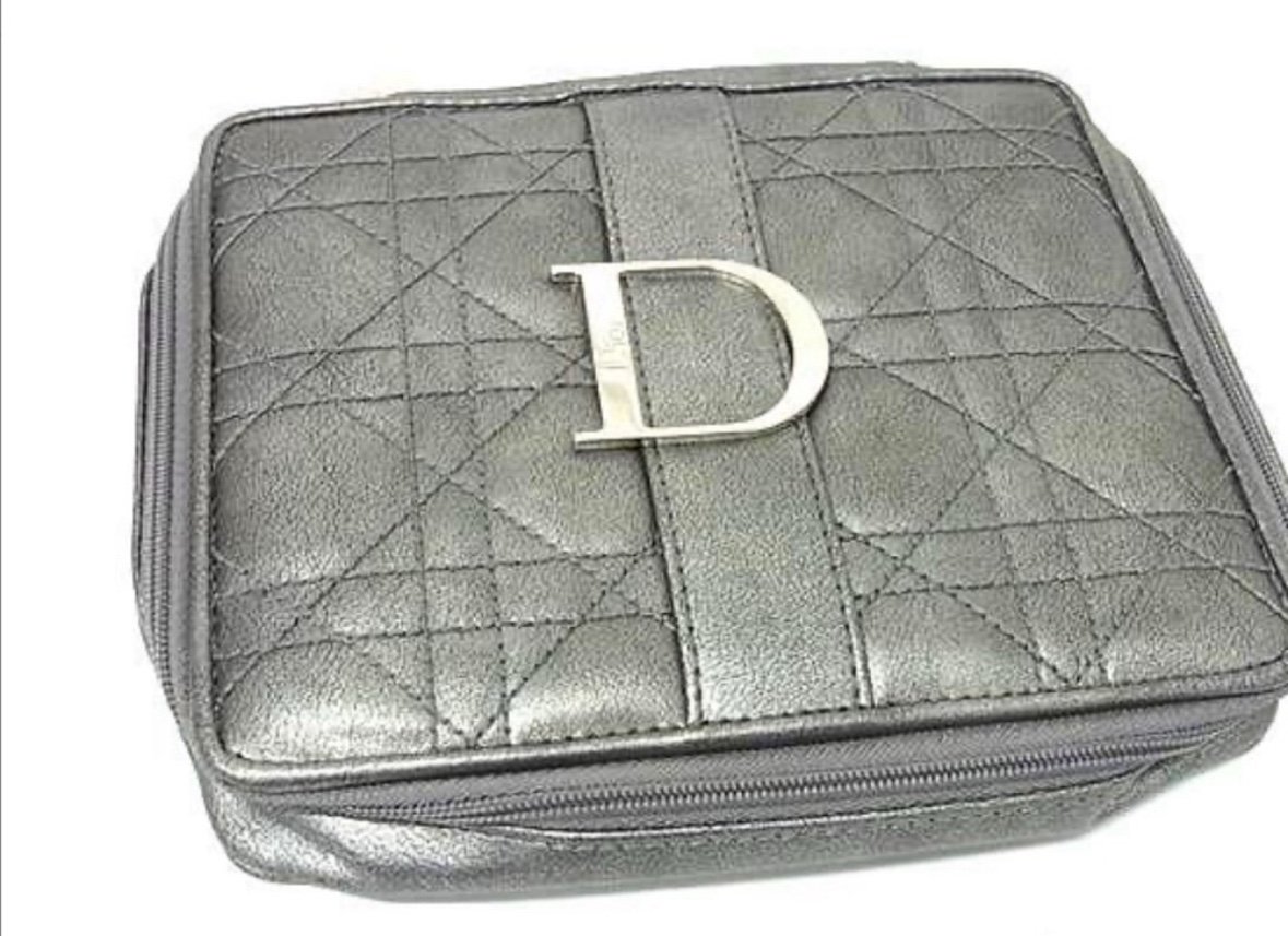 Christian Dior Leather Quilted Mirrored Pouch