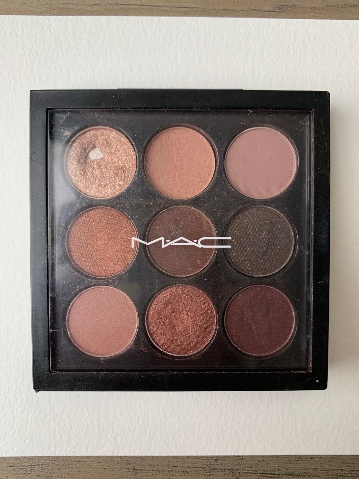 MAC Eye Shadow X 9 - BURGUNDY TIMES NINE - 0.02 oz Each - .18 oz Total