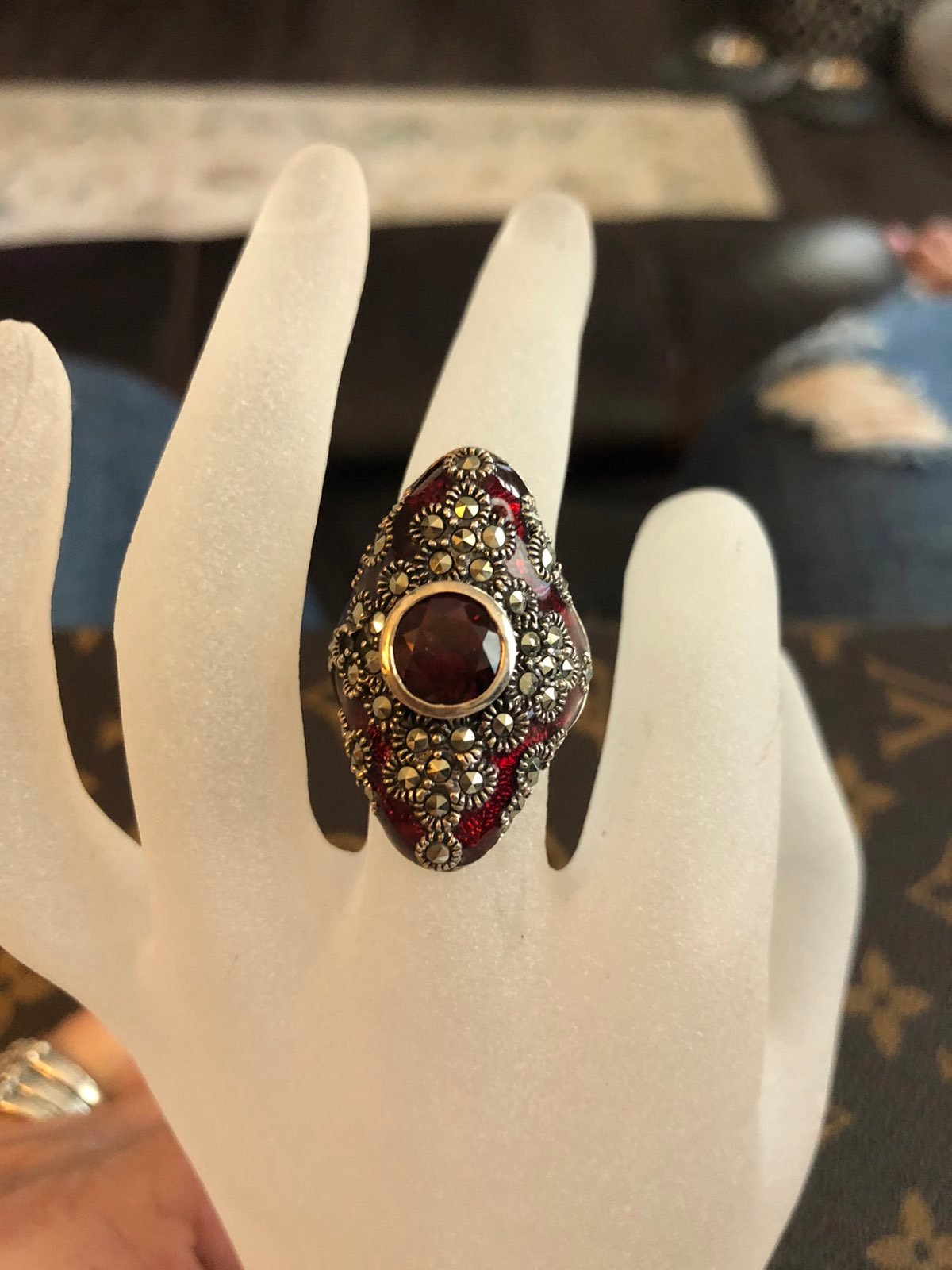 Dallas Prince garnet ring