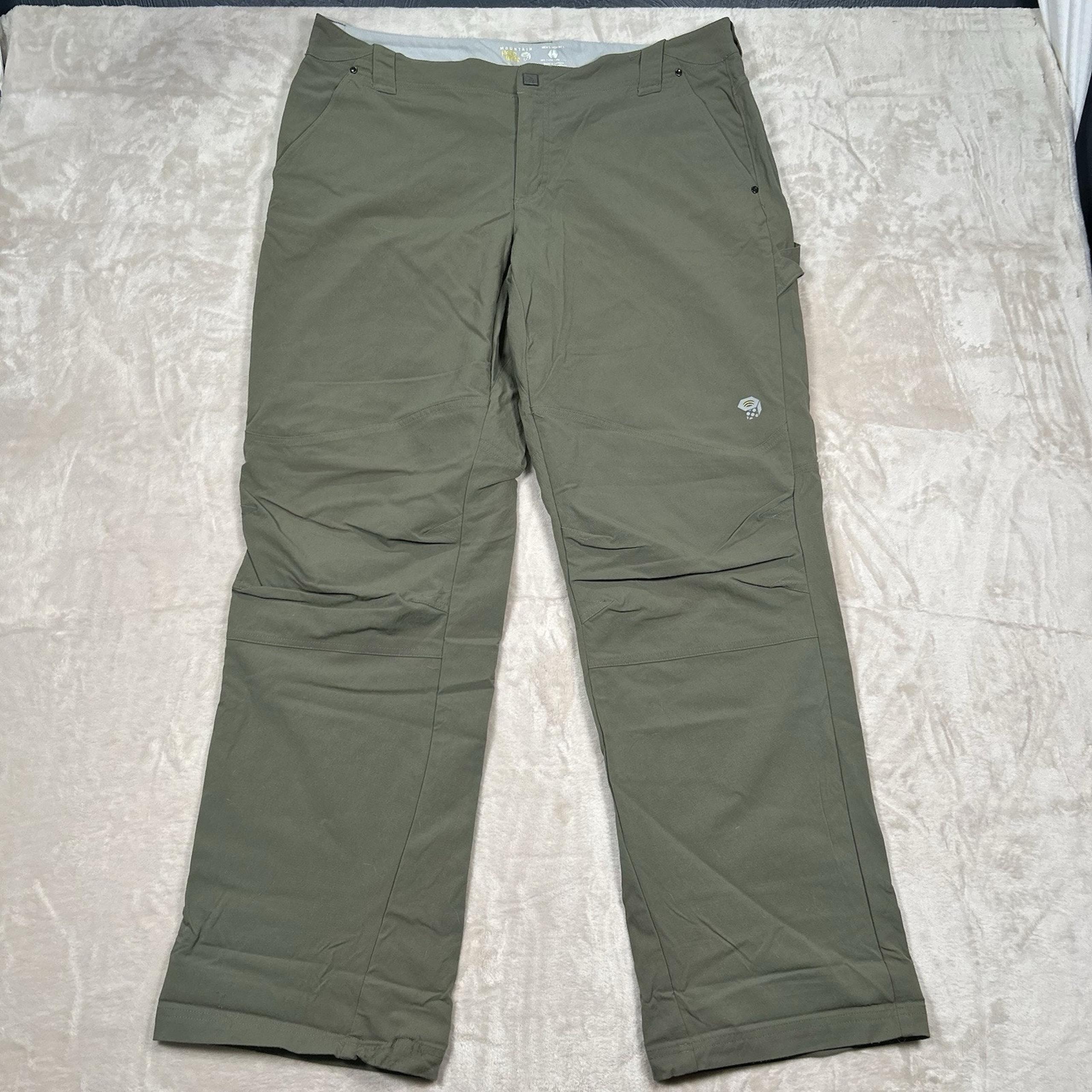 Piero Pants Men's 40 Long Size 40x33 Green Hiking Climbing - Mountain Hardwear