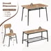 Dining Table Set for 4 Dining Room Kitchen Table w/ Bench 2 Chairs 4-Piece Set