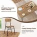 Dining Table Set for 4 Dining Room Kitchen Table w/ Bench 2 Chairs 4-Piece Set