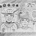 Renaissance Lovers Sketch - Original Art