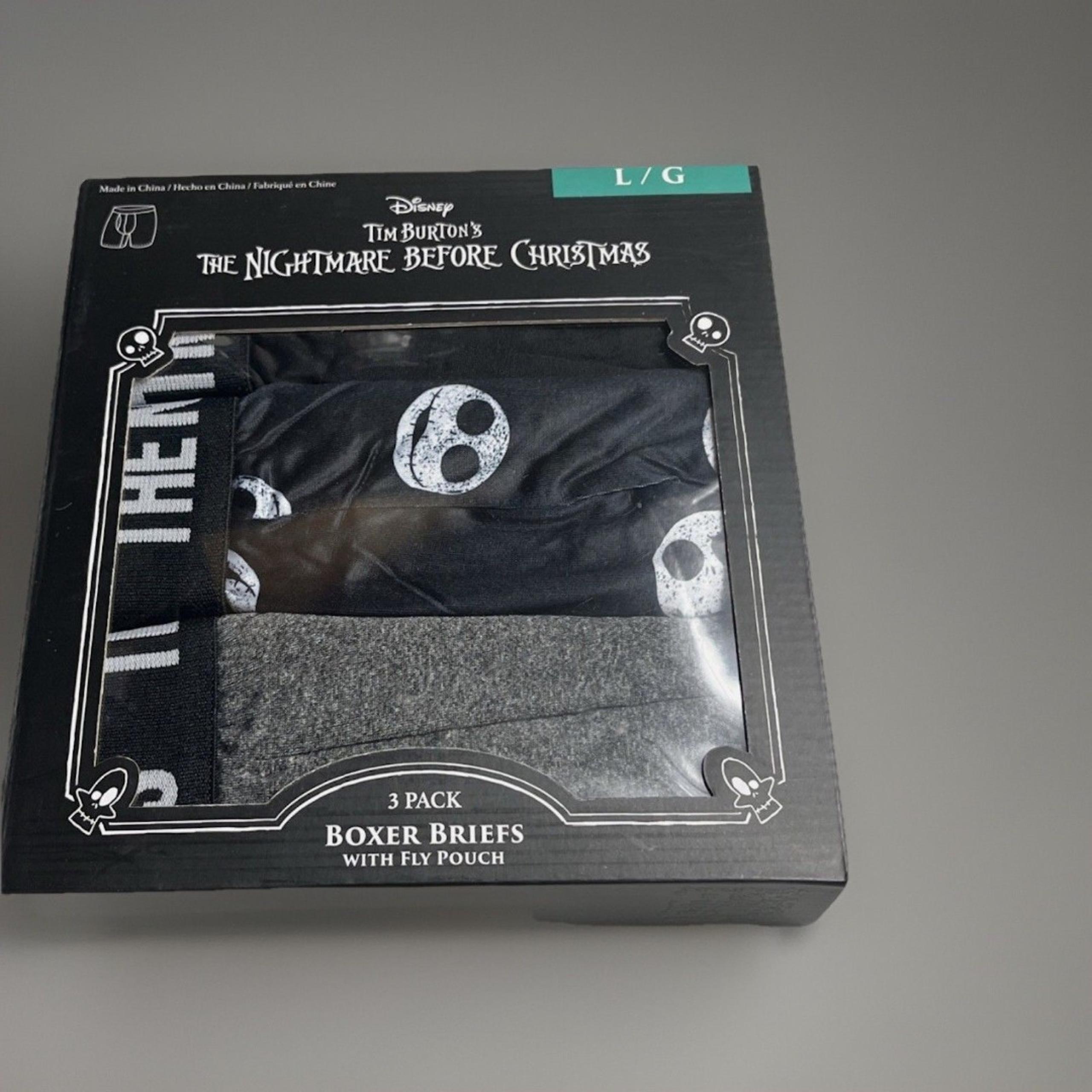 Disney The Nightmare Before Christmas 3 Pack Mens Boxer Briefs Briefly Stated L