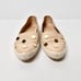 TOD'S Gommino Espadrille Driving Shoes Women 38.5 Beige Gold Loafers Leather
