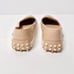 TOD'S Gommino Espadrille Driving Shoes Women 38.5 Beige Gold Loafers Leather