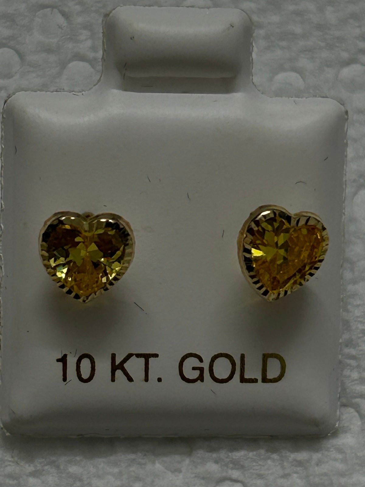 10k solid yellow gold earrings with CZ