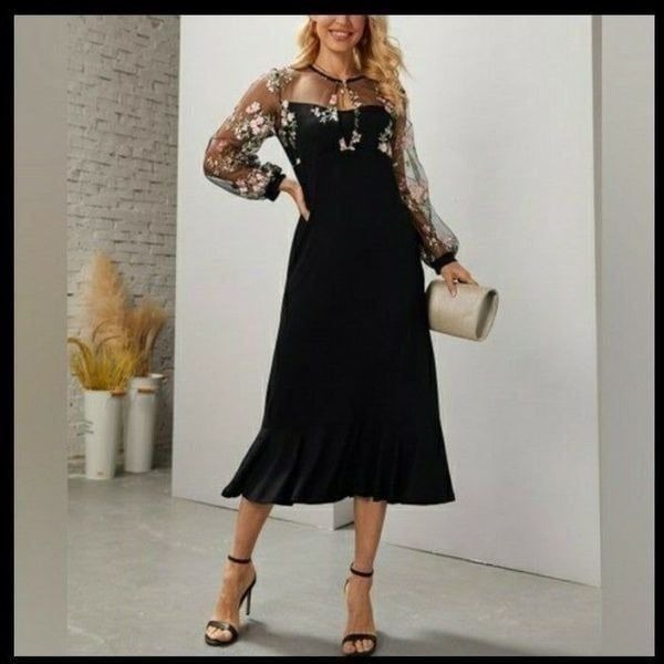 Suzanne Betro Elegant Midi Dress sz 1x