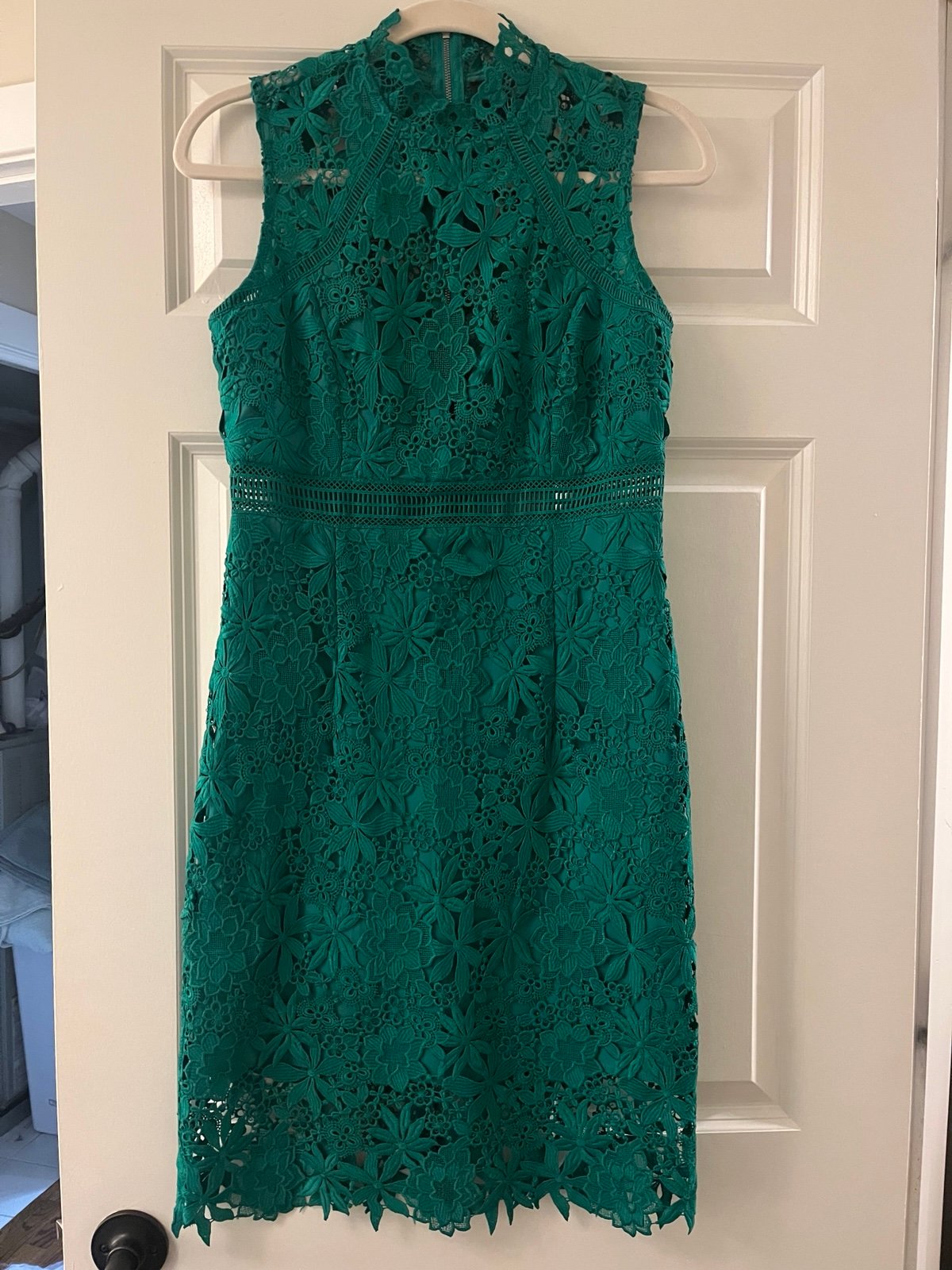 Bardot Lace Panel Midi Dress