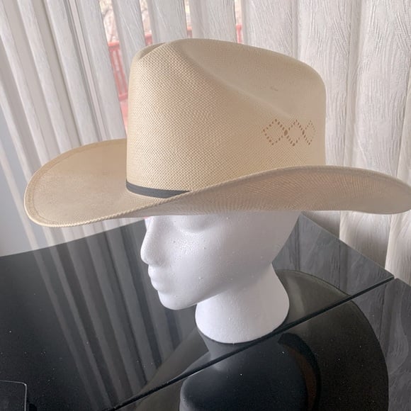 Wrangler 10 Star Lamb Skin Cowboy Hat 7 Made in Texas.