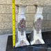 Set of two Chinese vintage ceramic hand painted candle holder