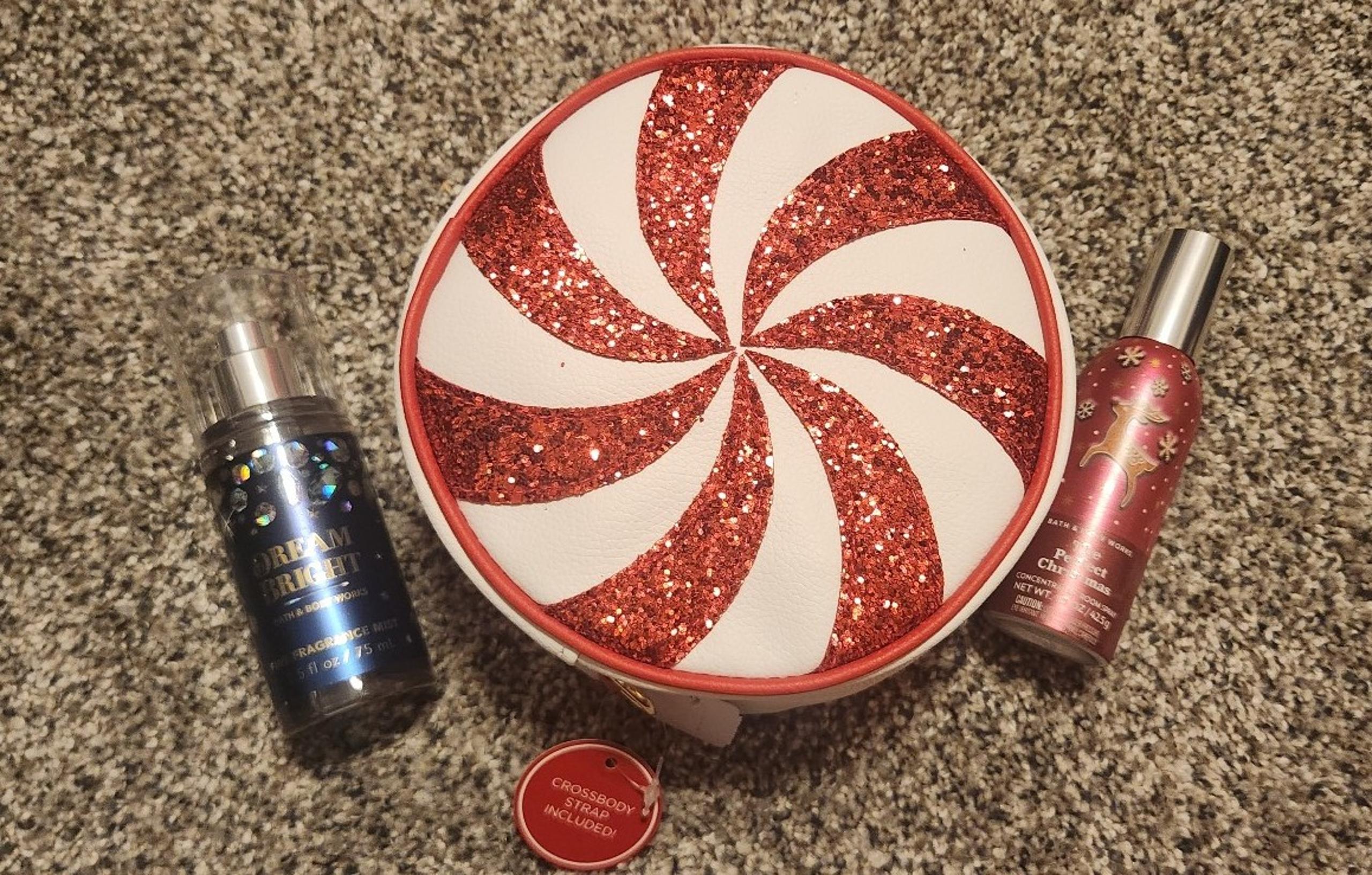 New BBW candy cane crossbody purse bundle