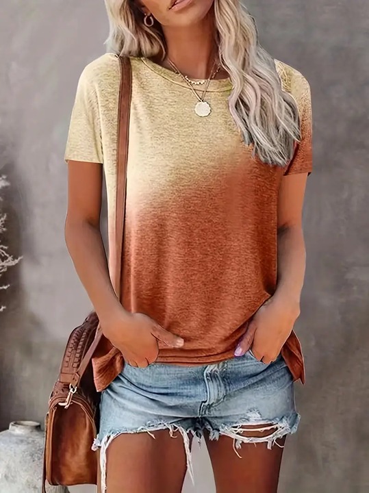 Brighten Up Your Spring & Summer Look with a Color Block Crew Neck T-Shirt!