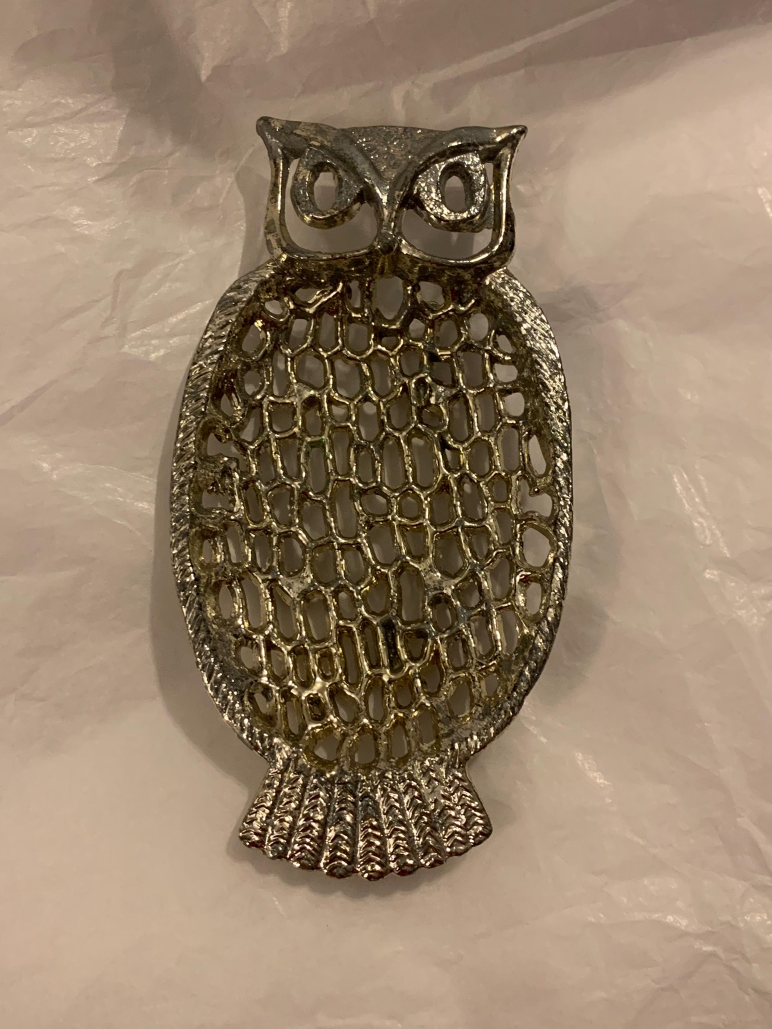 VINTAGE OWL TRINKET OR SOAP DISH DELAGAR USA