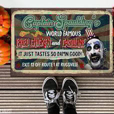 Horror Movie Halloween Doormat Captain Spaul Halloween Mat Fried Chicken And Gas