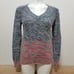 Madewell sweater Medium Spectrum v-neck chunky knit pullover heathered rainbow