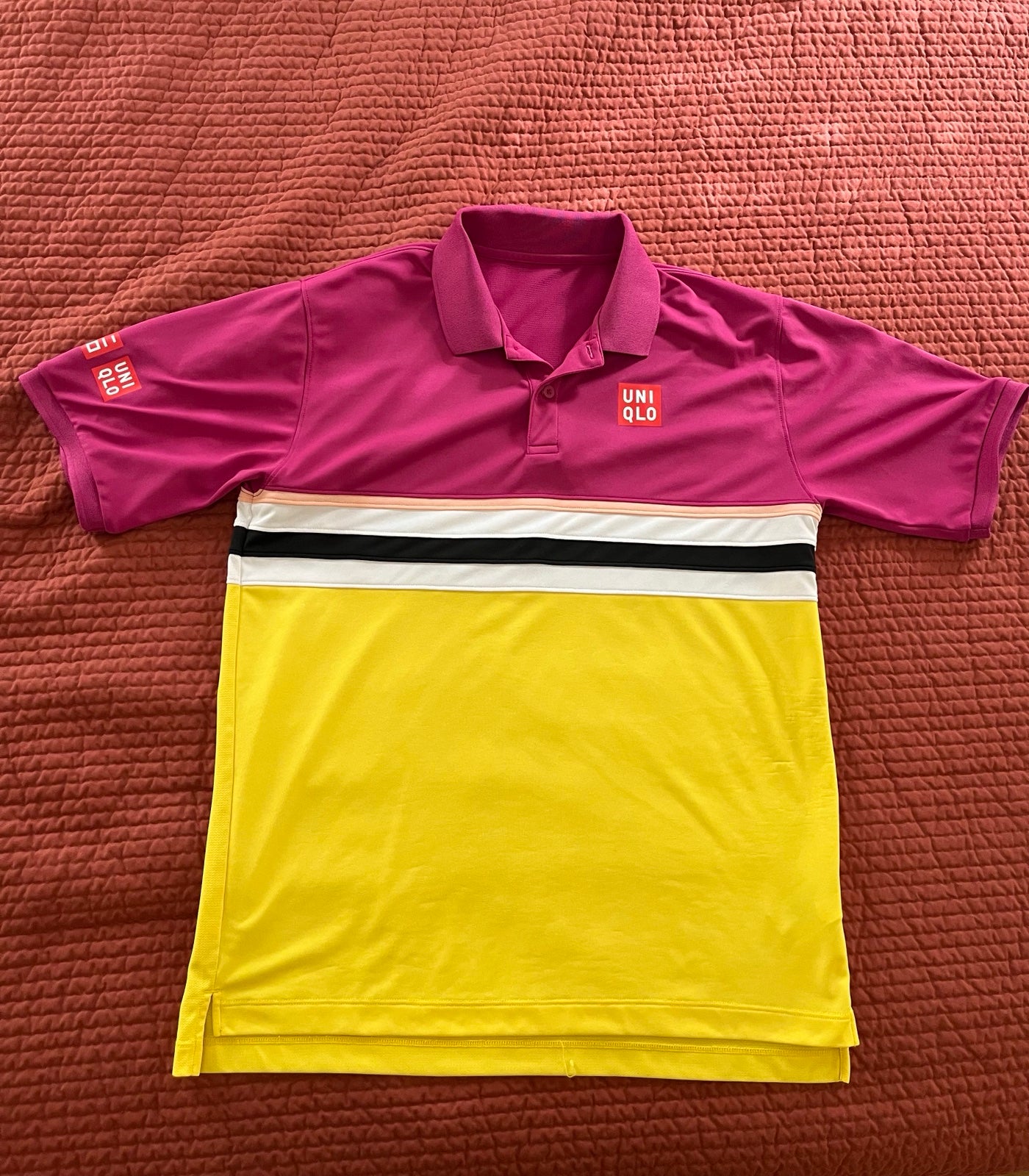 Kei Nishikori French Open 2019 Uniqlo polo shirt