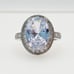 925 Silver Plated Exclusive White Big Stone Ring For Woman, GPMB1531