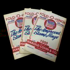 3 Packs of FOLD-O-HINGE STAMP HINGES FOLDED 1000 each (3000 total) Harold Cohn