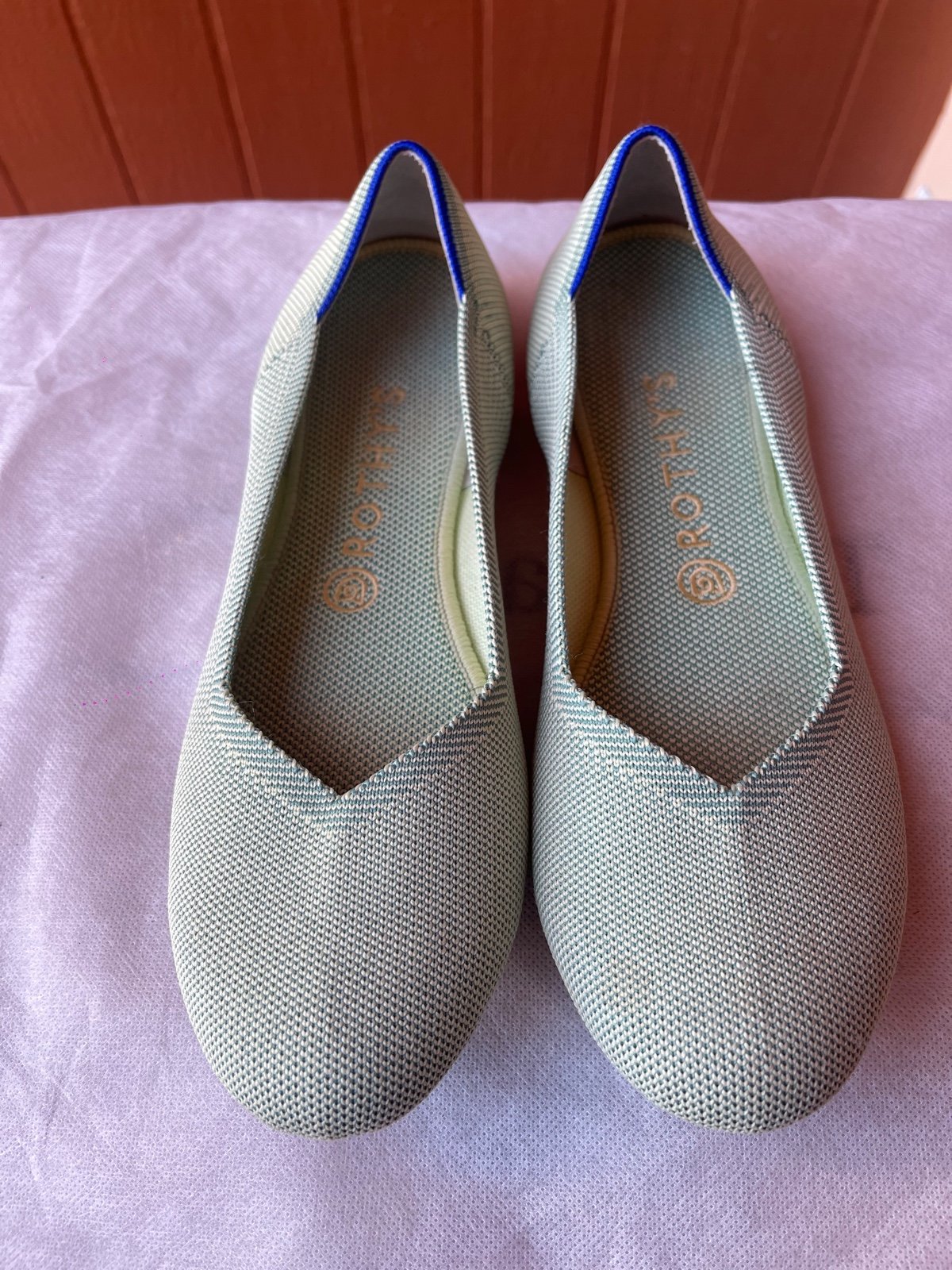 Rothy’s Mint green Flat sz 9.5