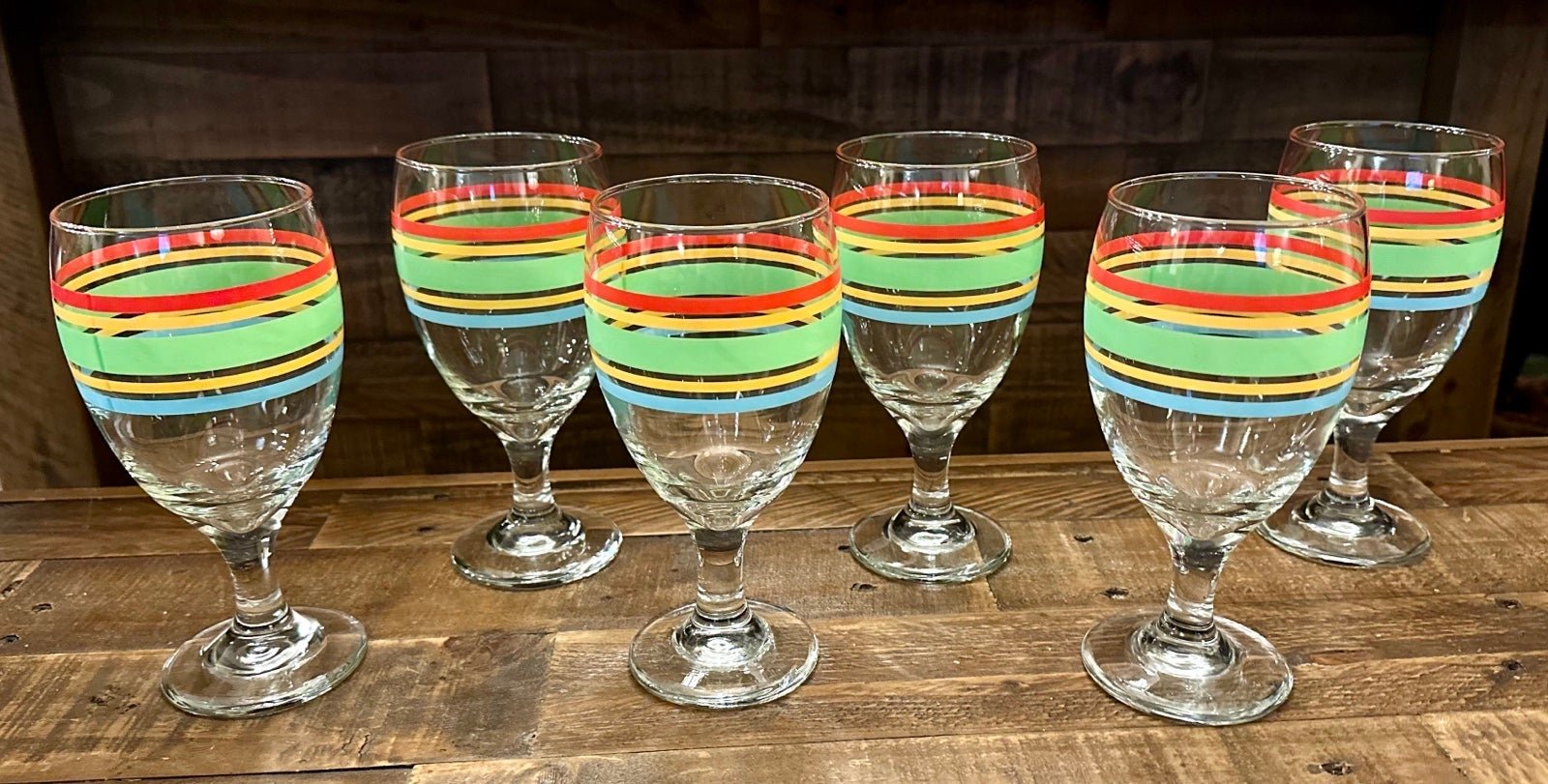 Fiesta Coordinates Glassware Iced Tea Glasses Wine Stemware Stripes