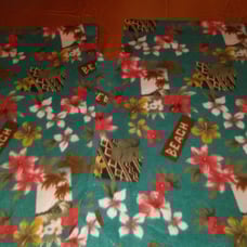 Beach blanket shawl large tropical