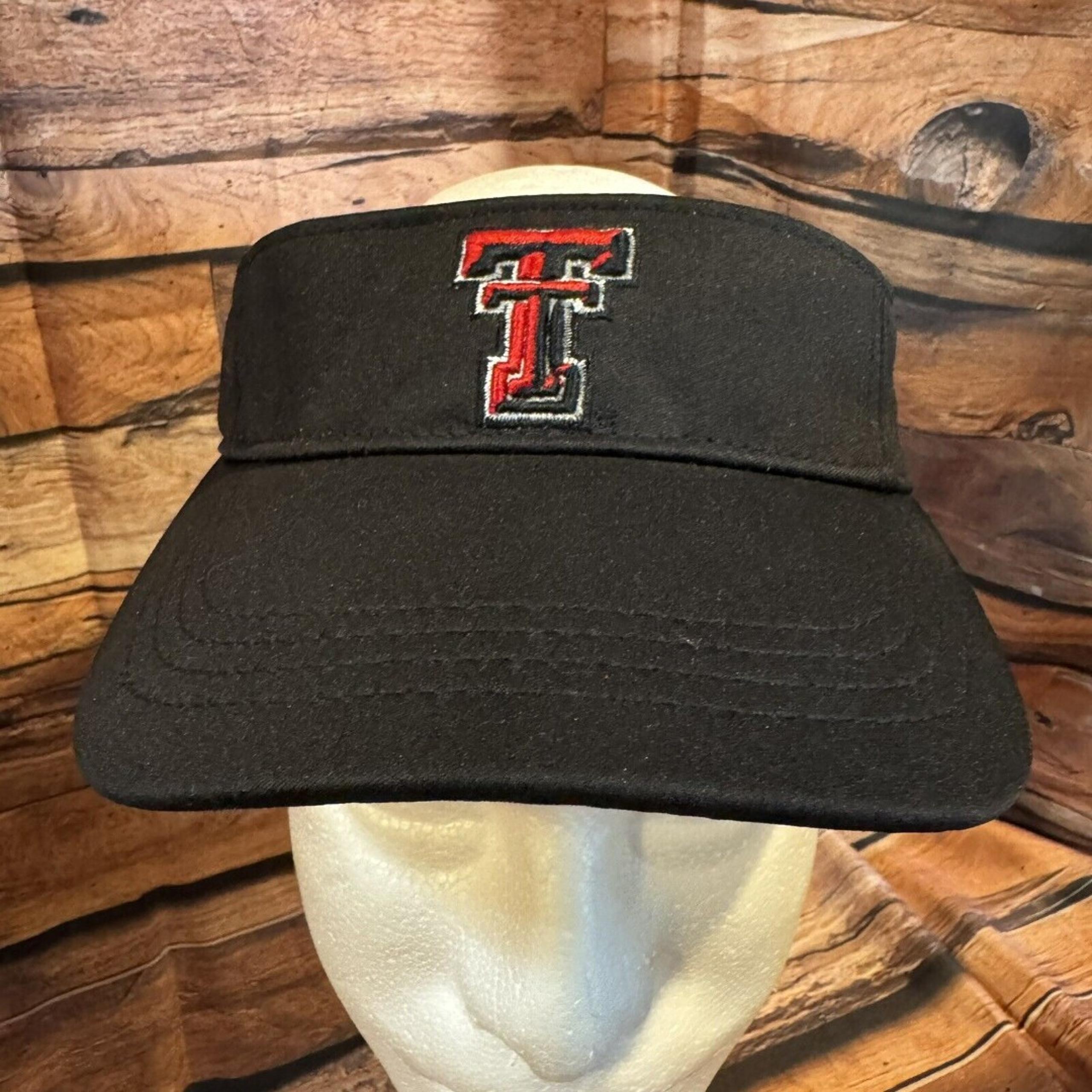 Texas Tech Visor Cap Hat Youth H & L Adjustable Black Red Raiders Golf Tennis
