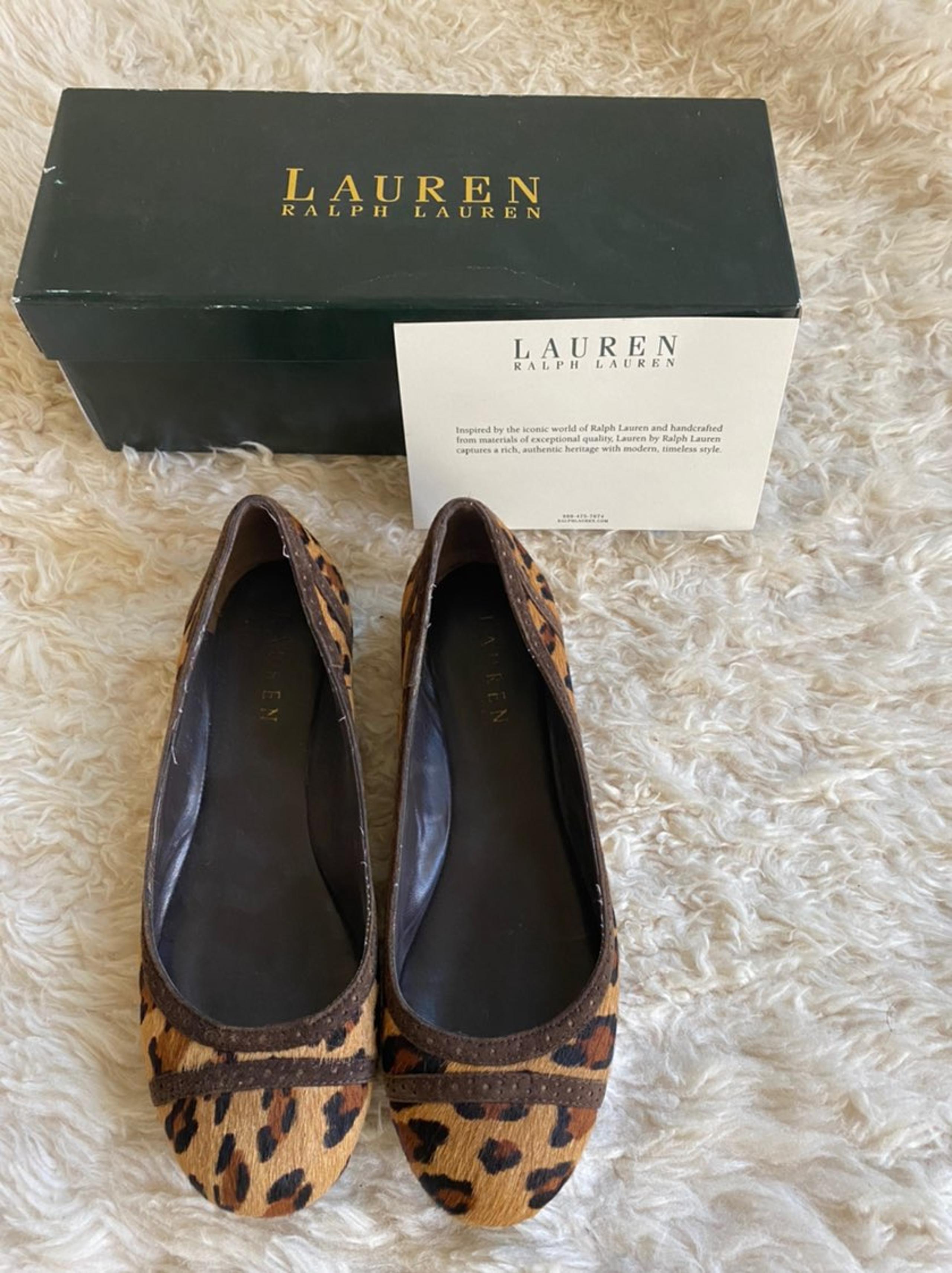 Ralph Lauren Leopard Print Ballerina Fla