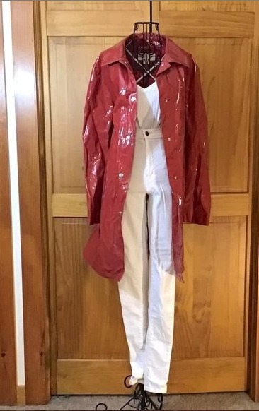 Michael Kors ~ Red Button Up Rain Jacket